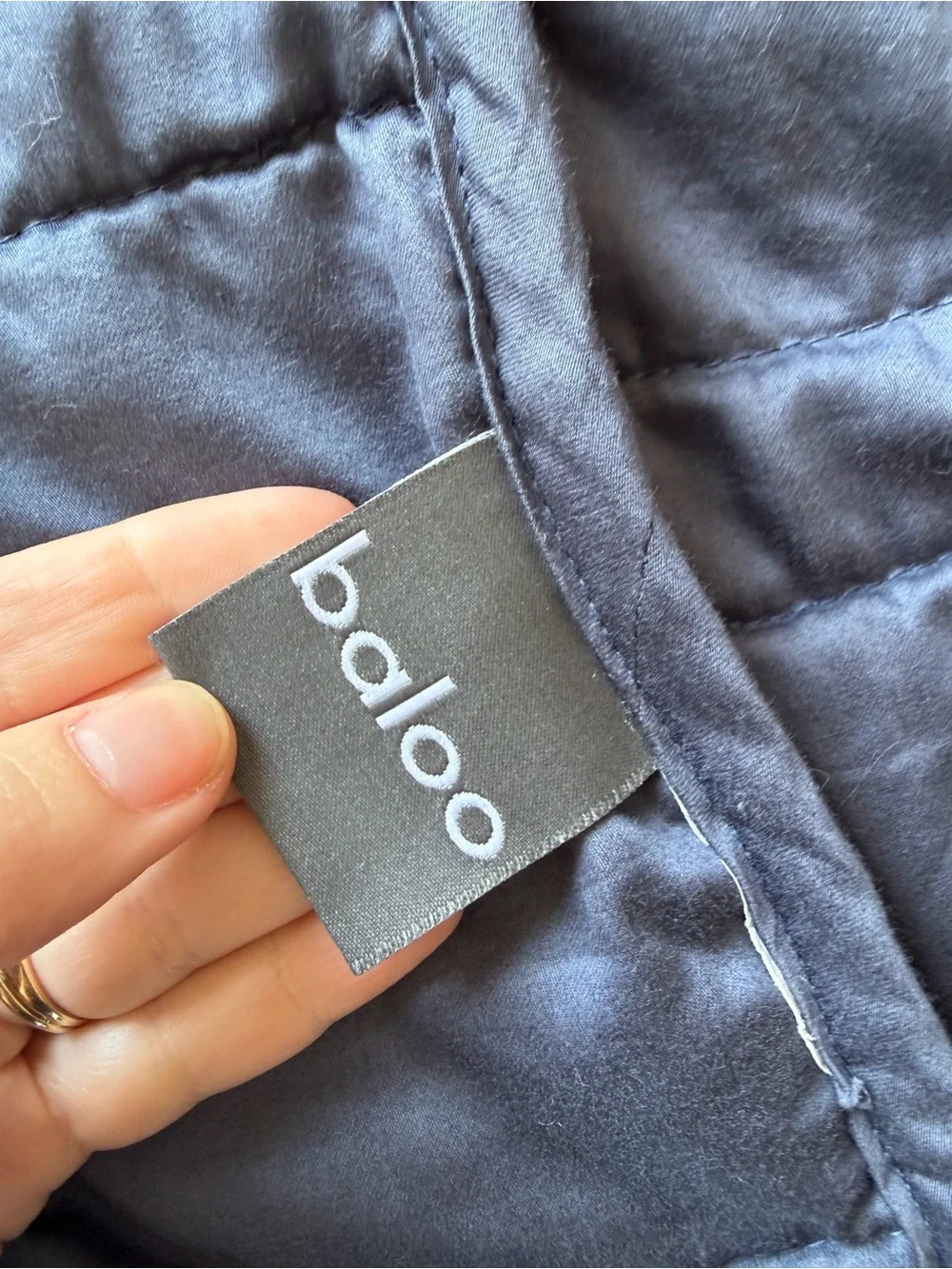 Baloo Living Weighted Blanket 12 lbs 42” x 72” Navy Cotton Weighted Throw
